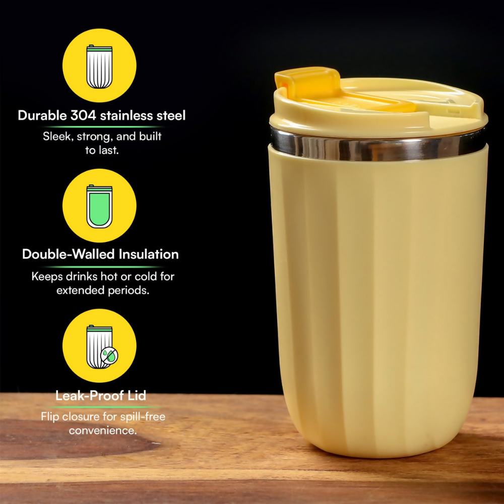 Udyan Tea Stainless Steel Vacuum Insulated Tumbler - Honey Yellow  Grab2Buy Udyan Tea Grab2Buy
