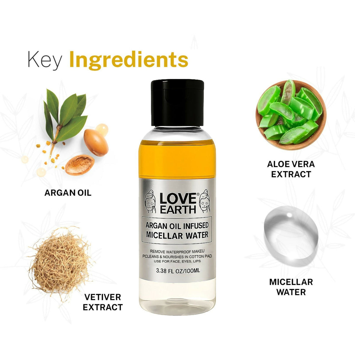 Love Earth Argan Oil Infused Micellar Water  Grab2Buy Love Earth Grab2Buy