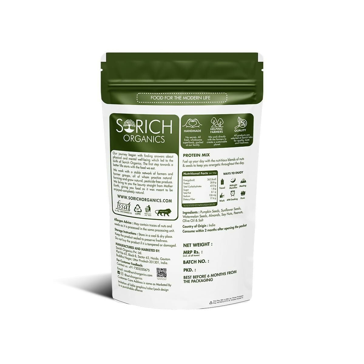 Sorich Organics Protein Mix Seeds and Nuts 