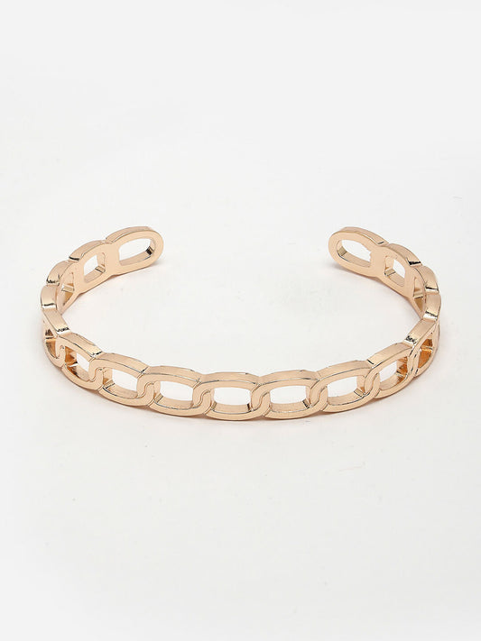 NVR Men's Rose Gold Metal Cuff Bracelet - Grab2buy
