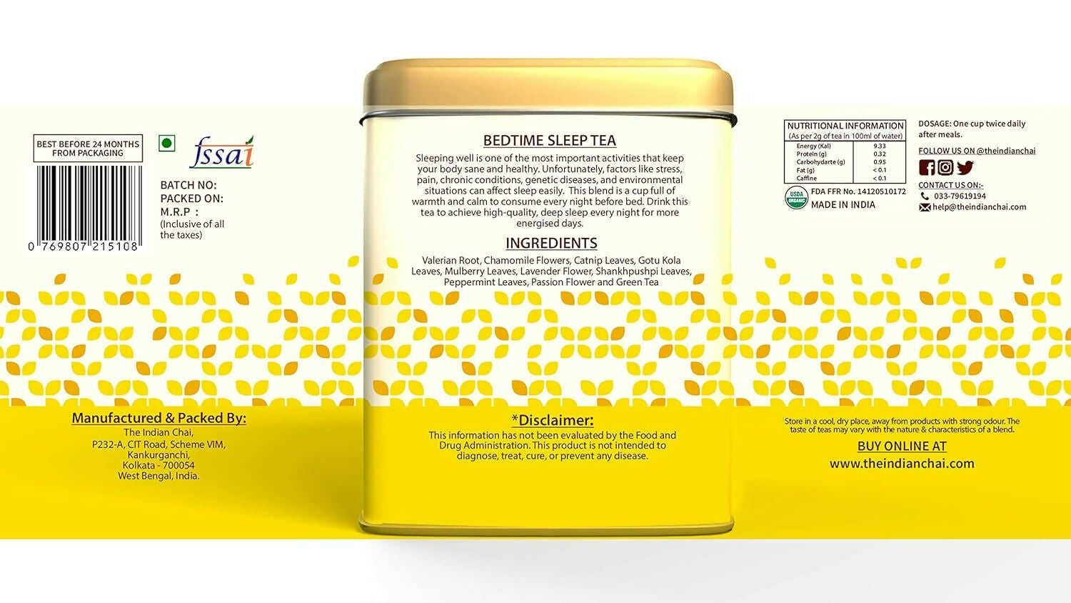 The Indian Chai – Bedtime Sleep Tea 
