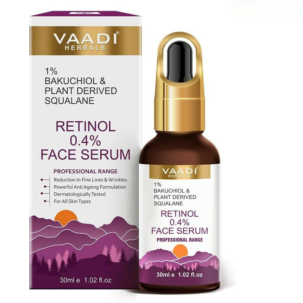 Vaadi Herbals Retinol 0.4% Face Serum With 1% Baluchiol & Plant Derived Squalane  Grab2Buy Vaadi Herbals Grab2Buy
