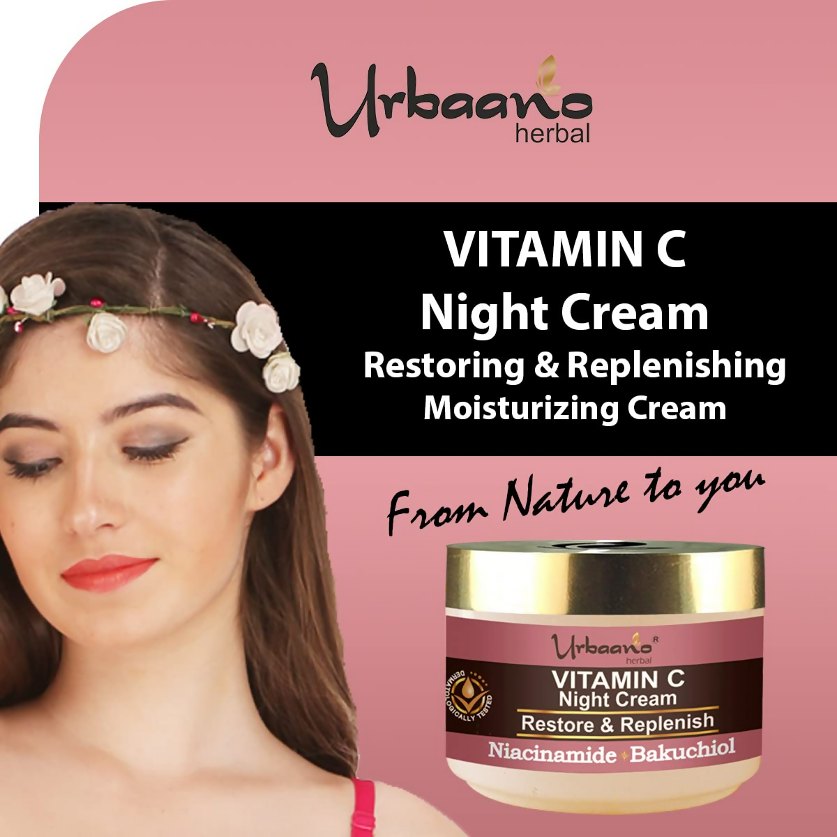 Urbaano Herbal Vitamin C Night Cream Glow  Grab2Buy Urbaano Herbal Grab2Buy