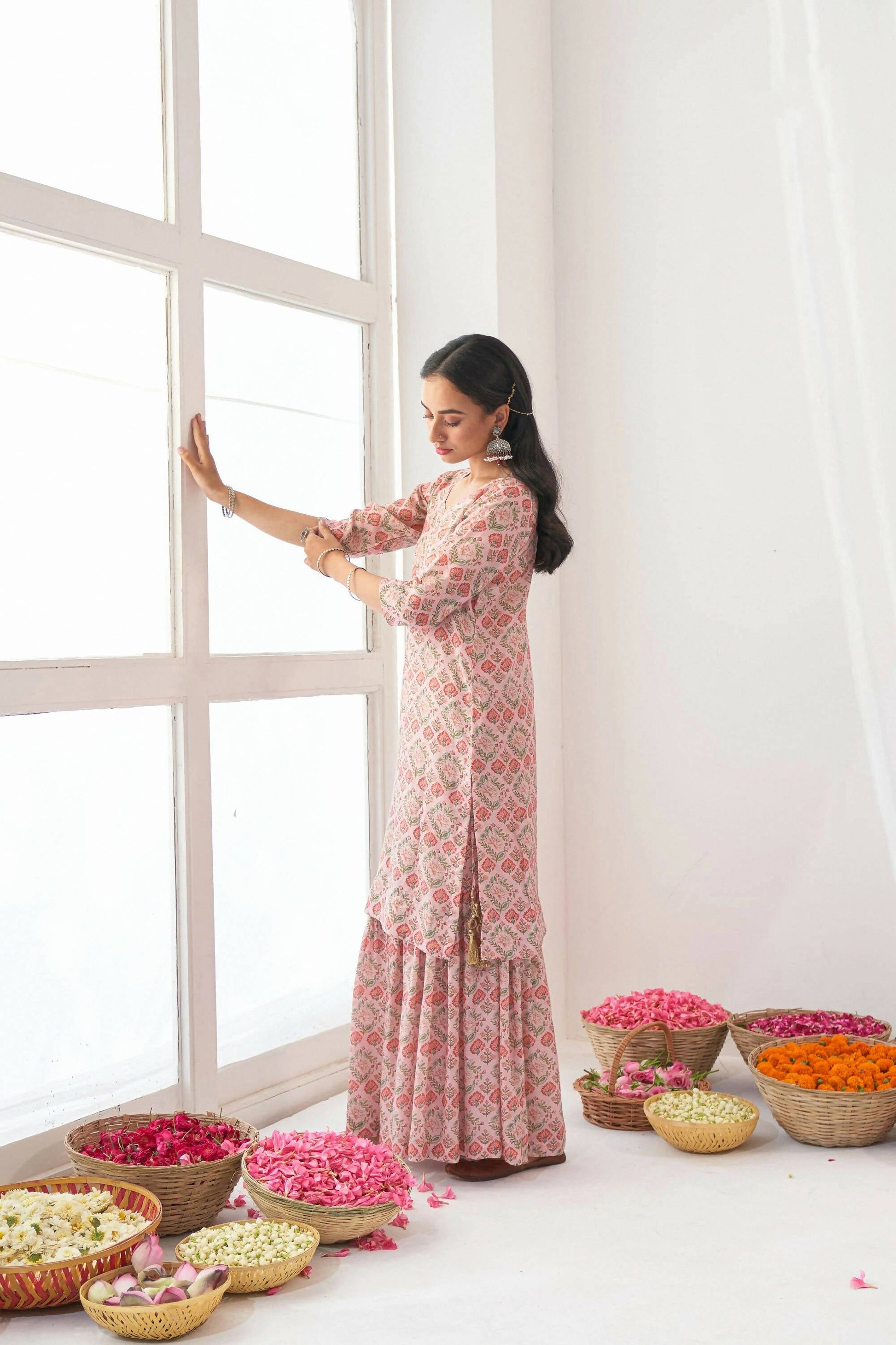Designer Stylish Pink Muslin Stitched Suit With Dupatta - Anbazaar - Grab2buy