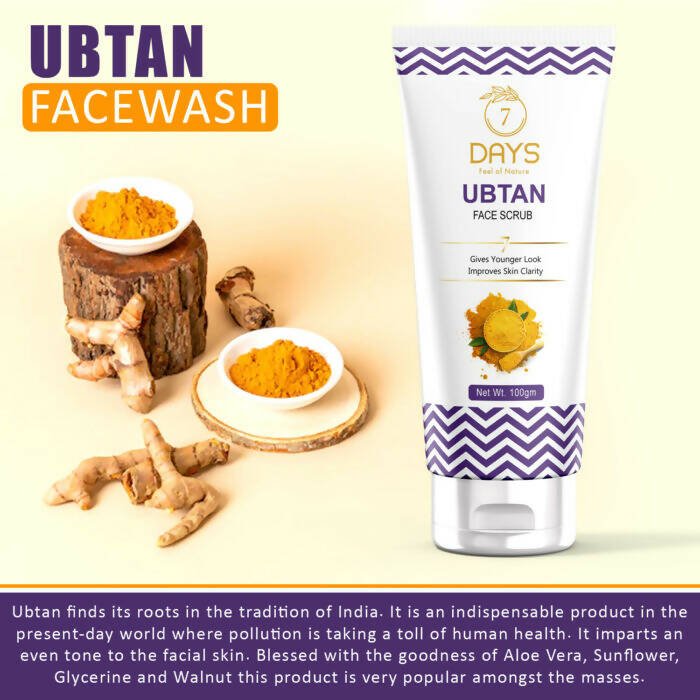 7 Days Ubtan Face Scrub with Turmeric & Walnut 