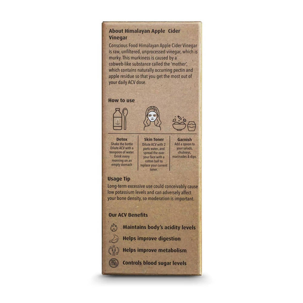 Conscious Food Organic Himalayan Apple Cider Vinegar 