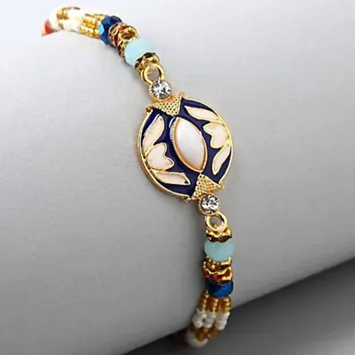 Meenakari Charm Rakhi & Ferrero Rocher Box