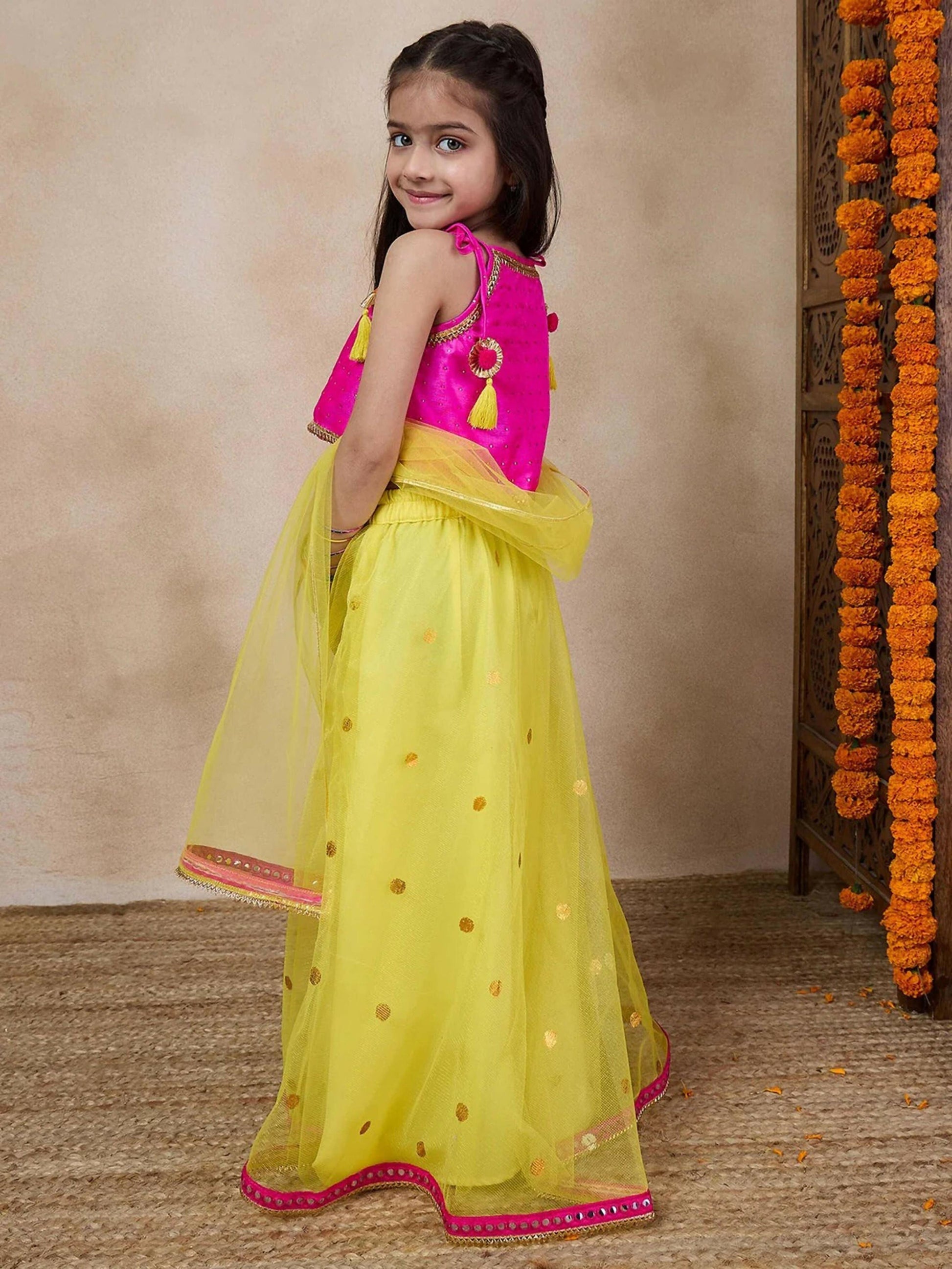 Joban Fashion Girl's Pink Color Lehenga Choli