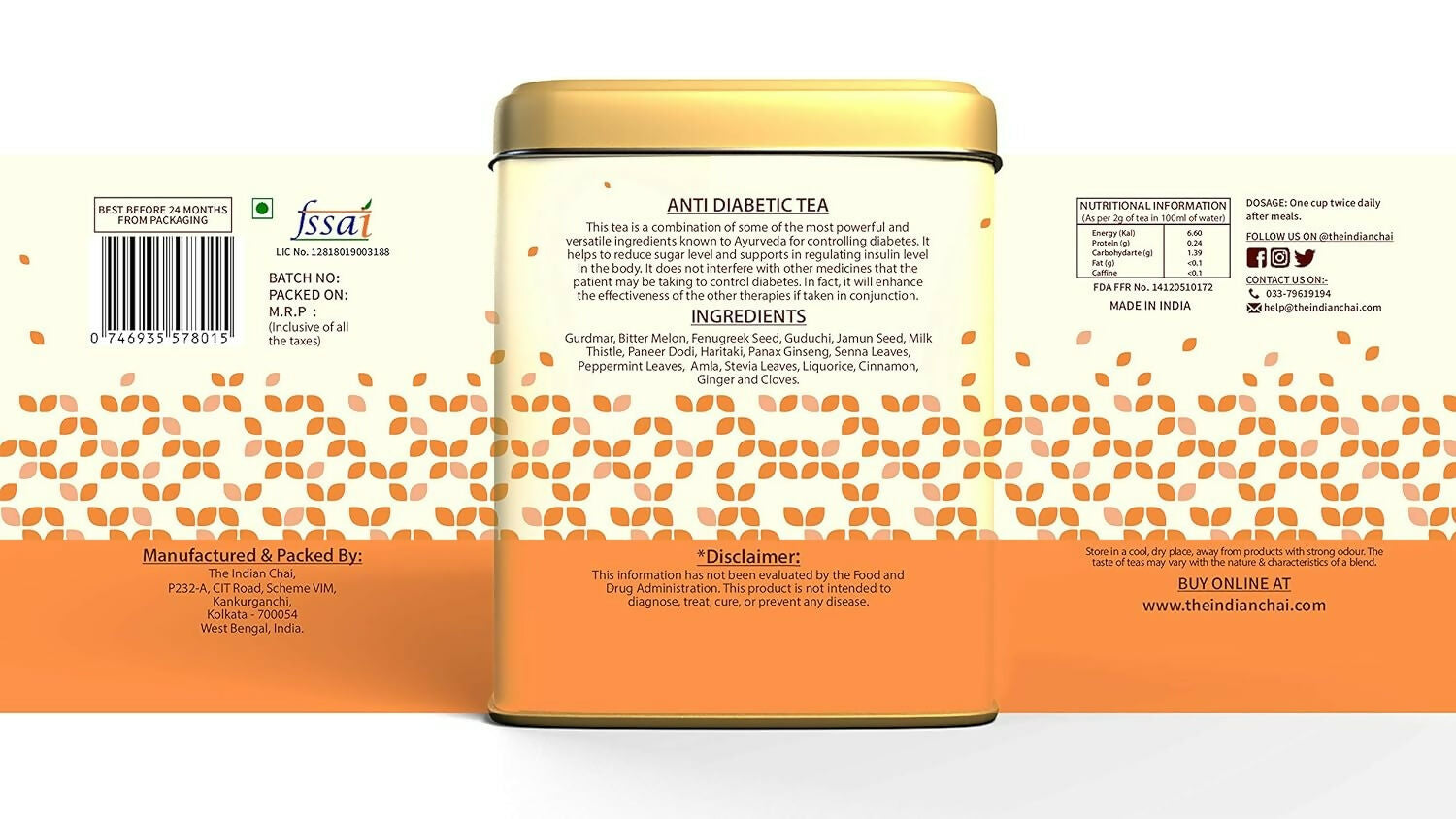 The Indian Chai - Anti Diabetic Tea 