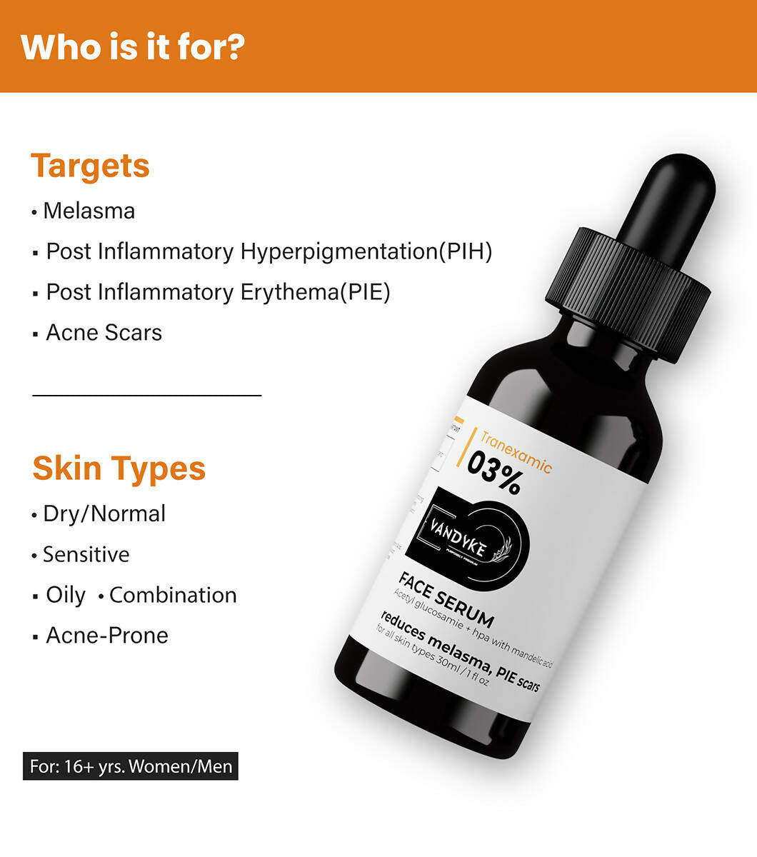 Vandyke Tranexamic 03% Face Serum  Grab2Buy Vandyke Grab2Buy