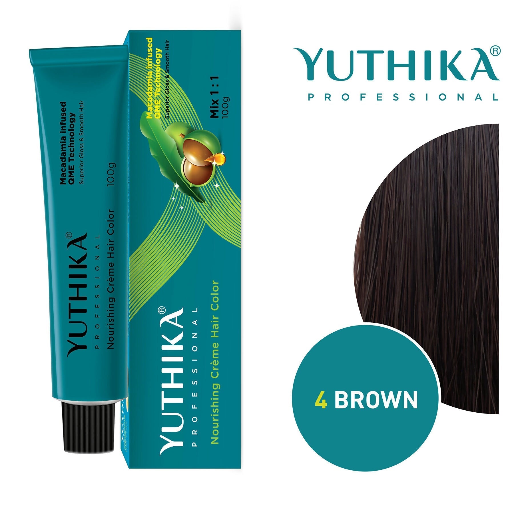 Yuthika Professional Creme Hair Colour - Brown  Grab2Buy Yuthika Grab2Buy
