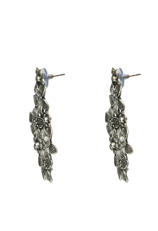Mominos Fashion Johar Kamal Oxidised Silver-Plated Hasli Design Necklace Choker Set For Women - Grab2buy