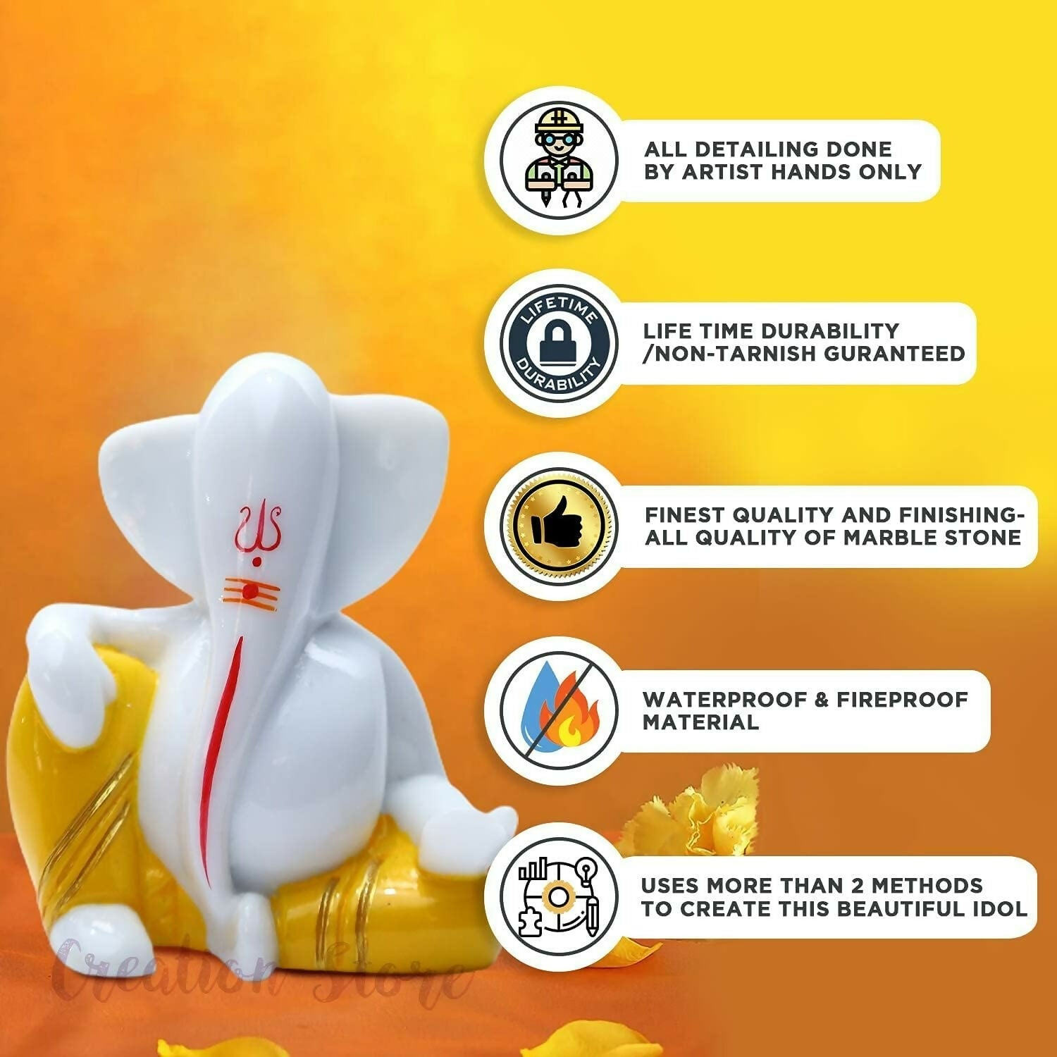 Creation Store Tilak Ganesh Idol - Grab2buy