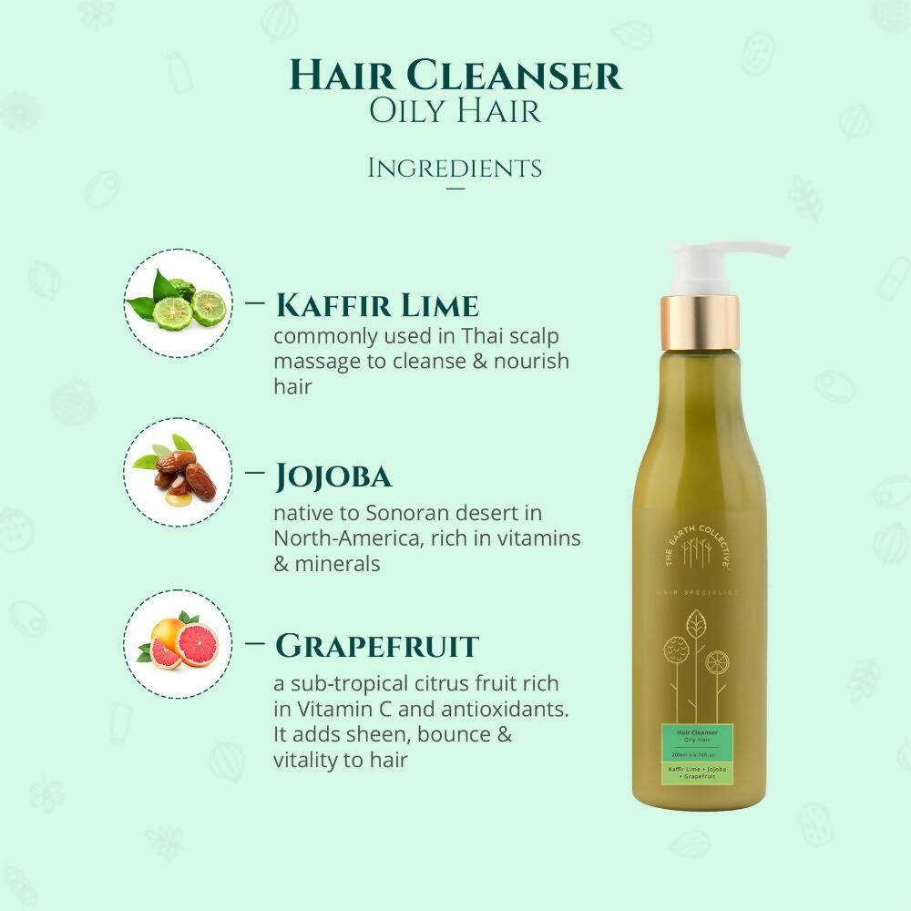 The Earth Collective Hair Cleanser - Oily Hair- Shampoo  Grab2Buy The Earth Collective Grab2Buy