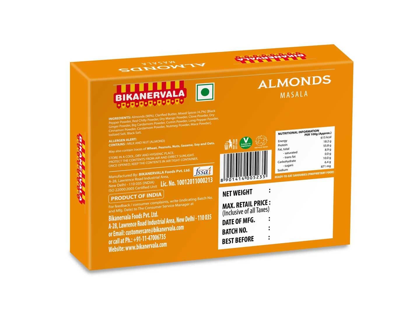 Bikano Masala Almonds and salted cashew nuts