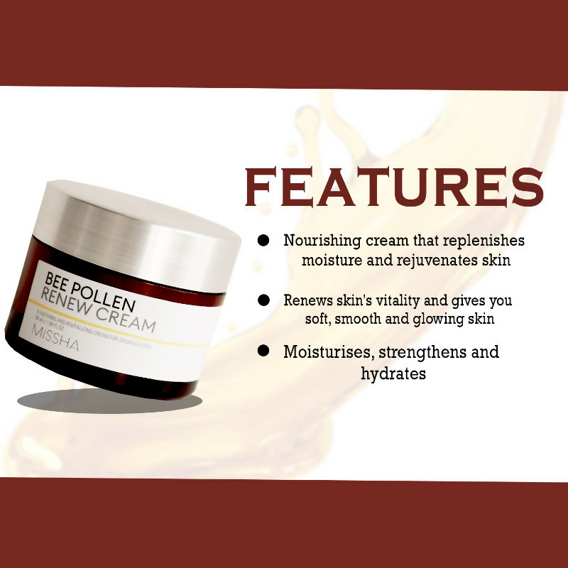 Missha Bee Pollen Renew Cream  Grab2Buy Missha Grab2Buy