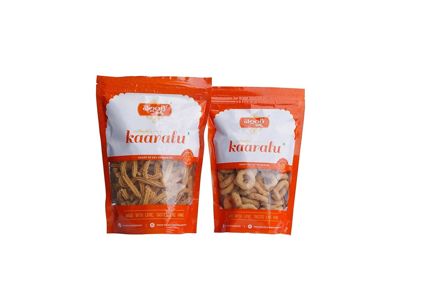 Vellanki Foods Andhra Snacks Combo - Muruku (500 gm), Chegodi (500 gm) - Grab2buy