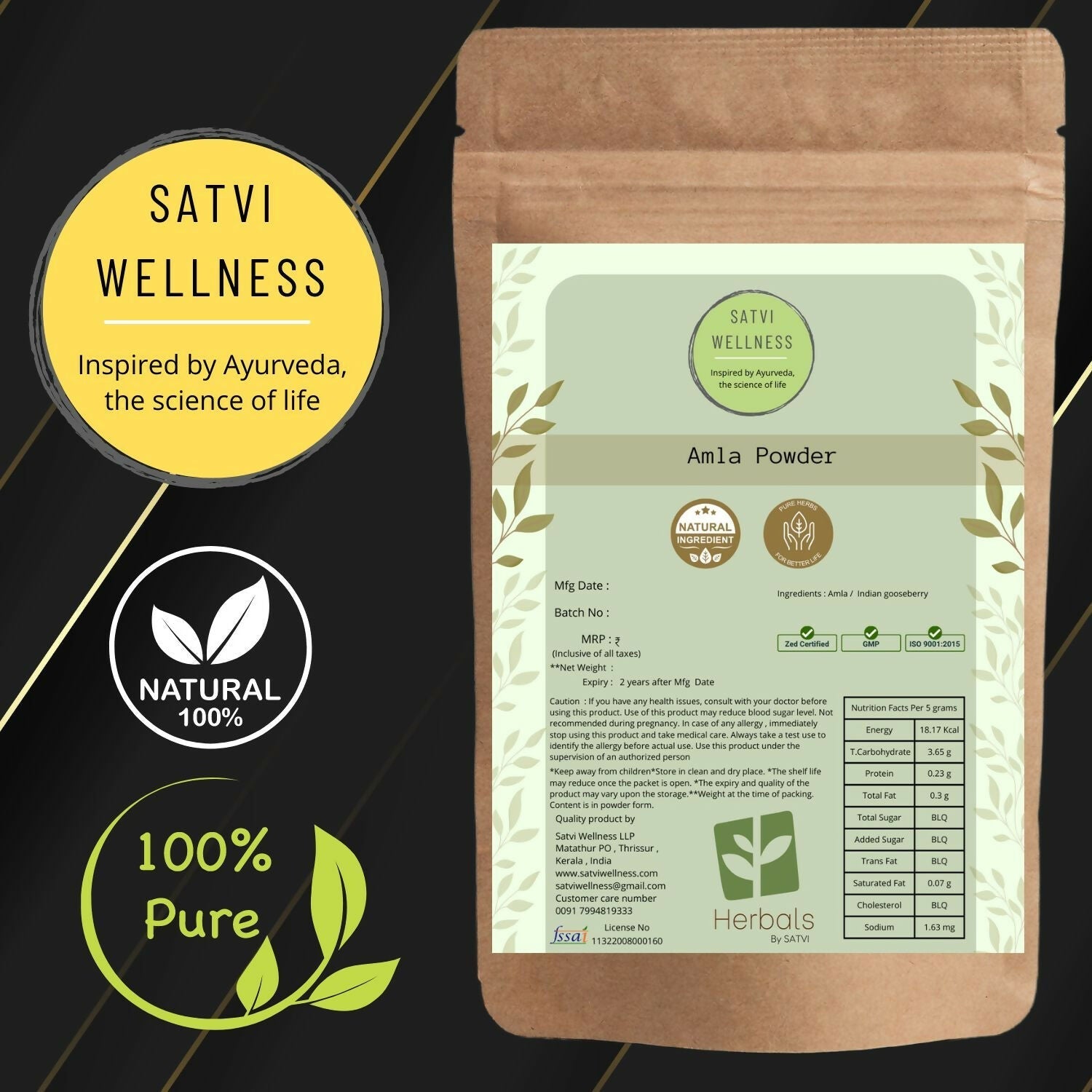 Satvi Wellness Amla Powder | Indian Gooseberry 