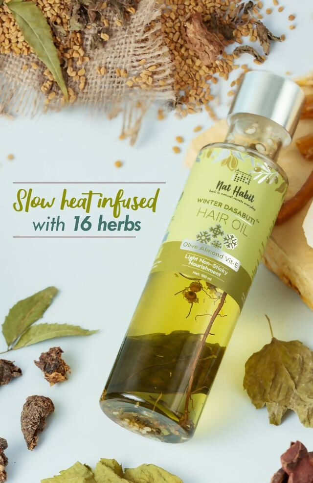 Nat Habit Olive Almond Vit-E Winter Hair Oil