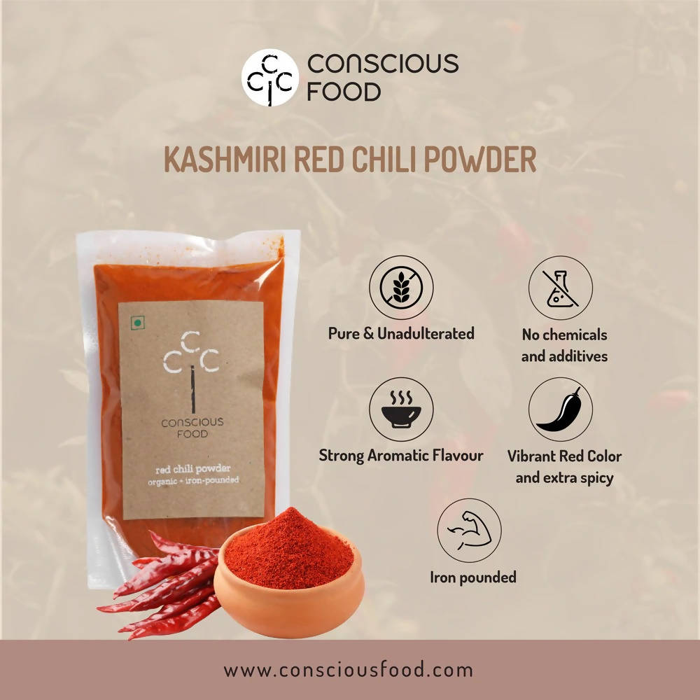 Conscious Food Kashmiri Red Chilli Powder 