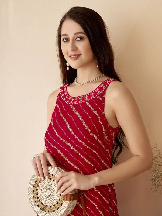 Anouk leheriya Printed Straight Kurta | Grab2Buy