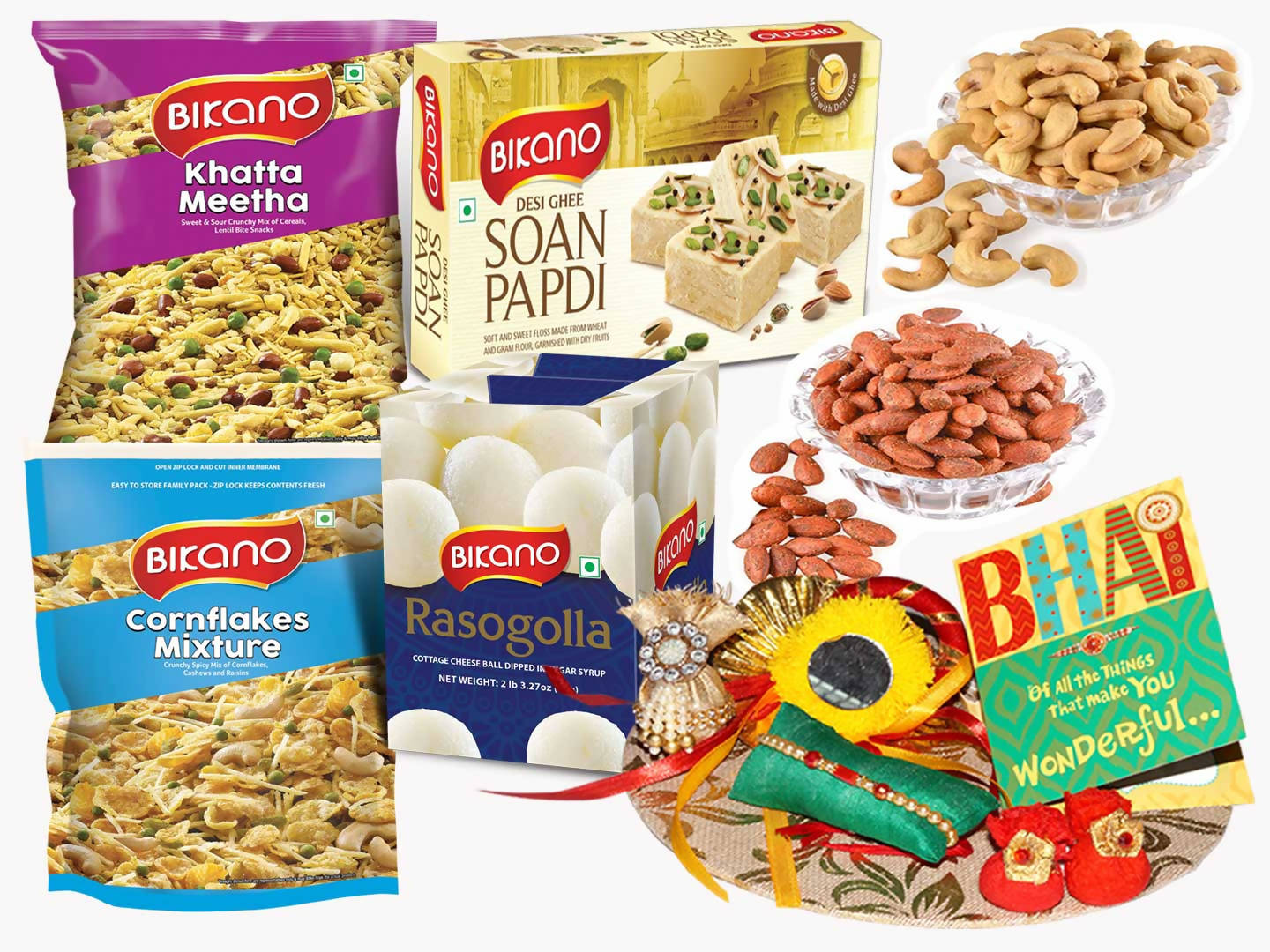 Bikanervala All Time Gift Hamper and Dryfruits Rakhi Gifts - Grab2buy