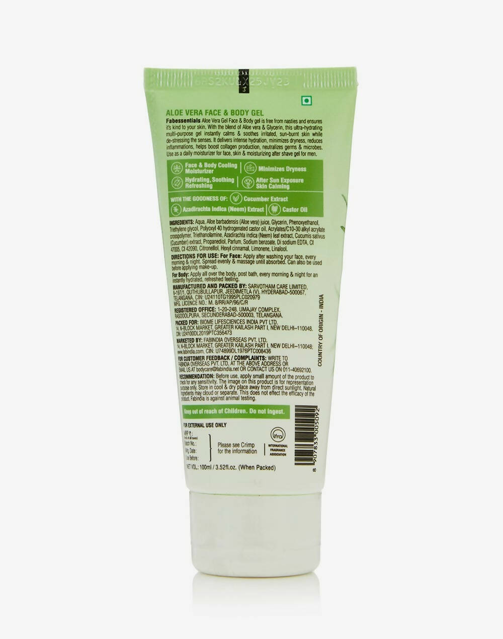 Fabessentials Aloe Vera Face & Body Gel - Grab2buy