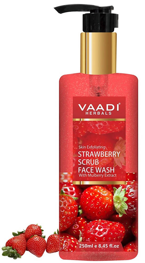 Vaadi Herbals Skin Exfoliating Strawberry Scrub Face Wash with Mulberry  Grab2Buy Vaadi Herbals Grab2Buy