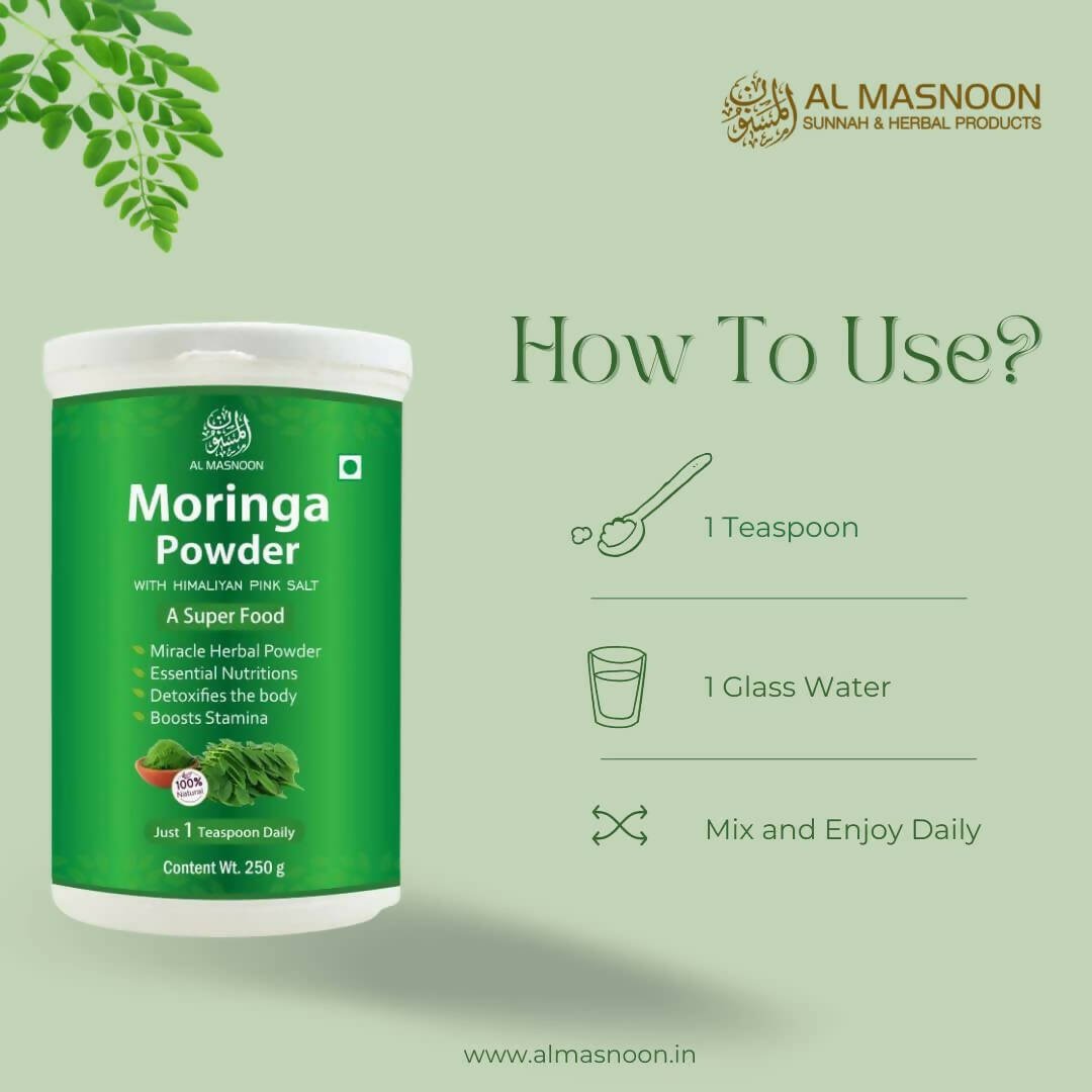 Al Masnoon Moringa Powder With Himalayan Pink Salt 
