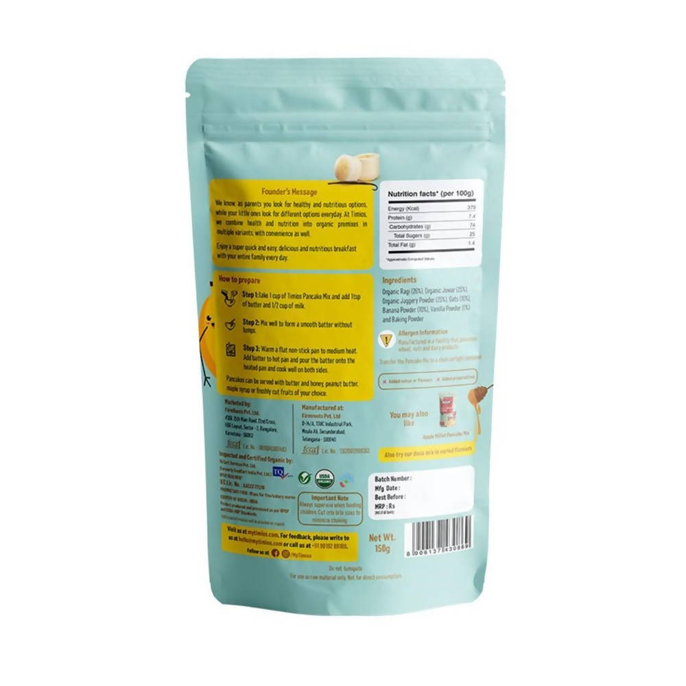 Timios Banana Millet Pancake with Vanilla  Grab2Buy Timios Grab2Buy