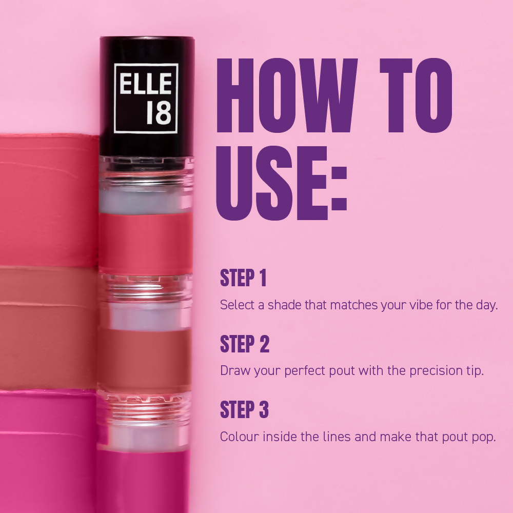 Elle 18 Lit Lip Stack Liquid Lipstick - Road Trip