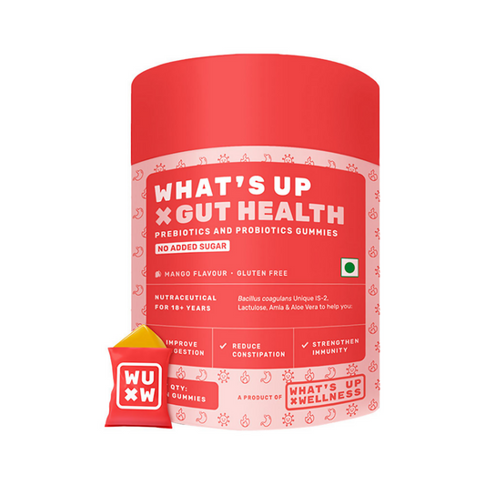 What's Up Wellness Gut Health Prebiotic & Probiotic Gummies - Mango Flavor 