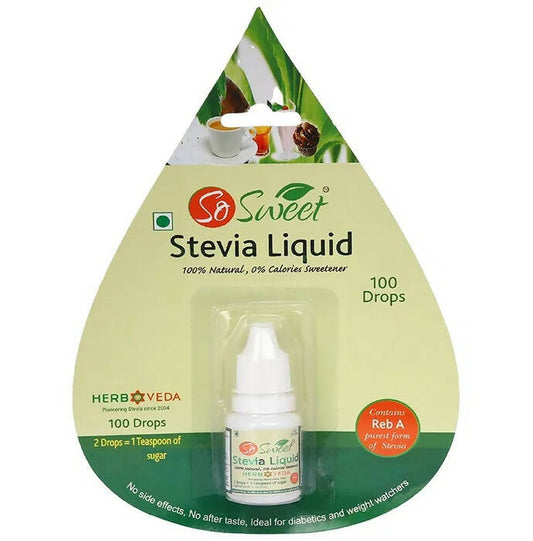 Herboveda So Sweet Stevia Liquid Drops- Sweetener Sugar Free 