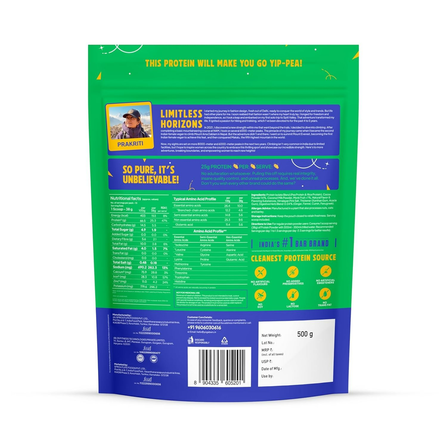 Yoga Bar ProClean Plant Protein Powder  Grab2Buy Yoga Bar Grab2Buy