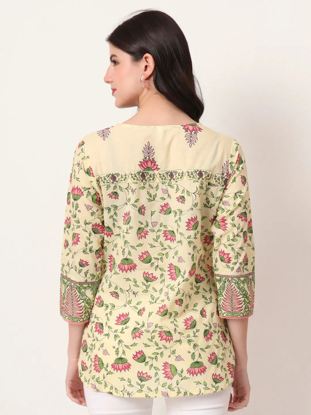 Yufta Yellow Pure Cotton Peplum Top  Grab2Buy Yufta Grab2Buy