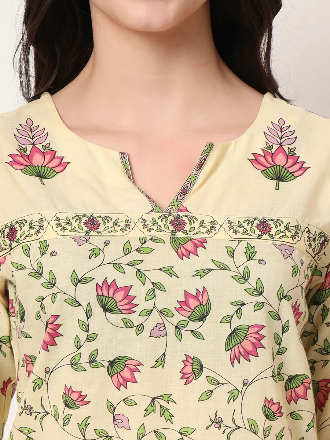 Yufta Yellow Pure Cotton Peplum Top  Grab2Buy Yufta Grab2Buy