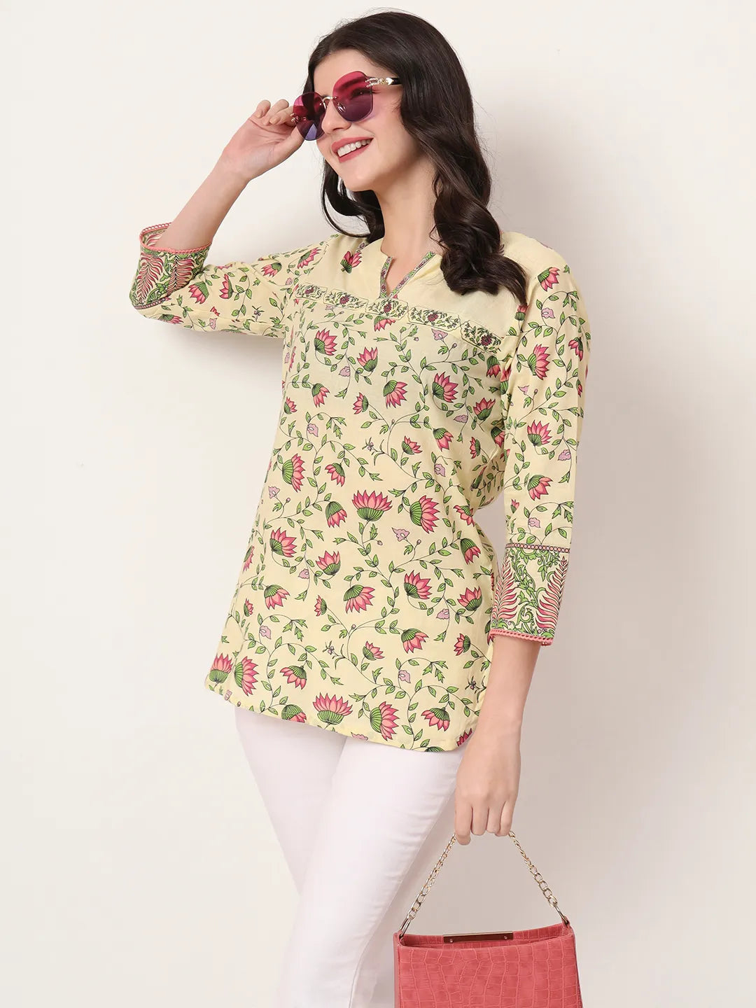 Yufta Yellow Pure Cotton Peplum Top  Grab2Buy Yufta Grab2Buy