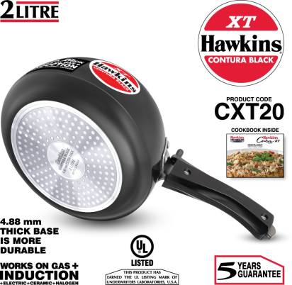 Hawkins Contura Black XT 2 L Induction Bottom Pressure Cooker (CXT20) - Grab2buy