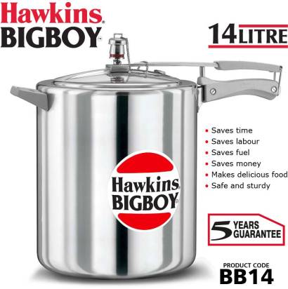 Hawkins Bigboy 14 L Pressure Cooker Aluminium (BB14) - Grab2buy