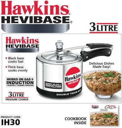Hawkins Hevibase 3 L Induction Bottom Pressure Cooker (IH30) - Grab2buy