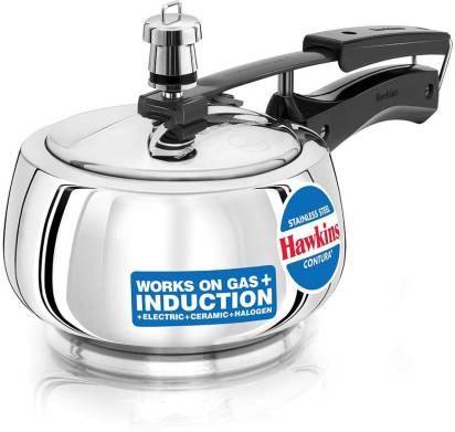 Hawkins Stainless Steel Contura 1.5 L Induction Bottom Pressure Cooker (SSC15) - Grab2buy