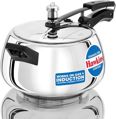 Hawkins Stainless Steel Contura 5 L Induction Bottom Pressure Cooker (SSC50) - Grab2buy