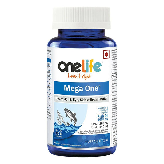 Onelife Mega One Fish Oil Omega 3 Fish Oil Softgels - Grab2buy