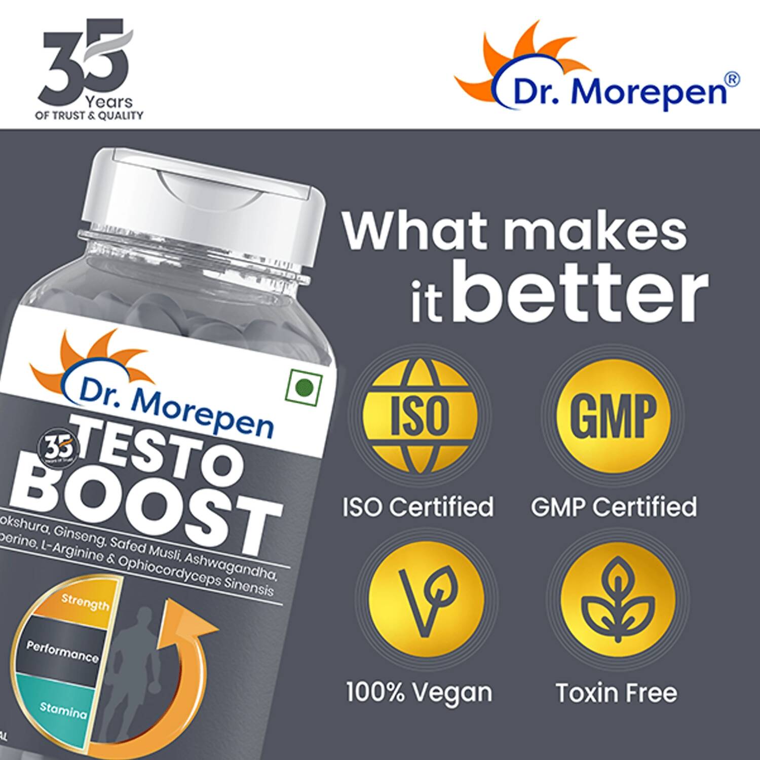 Dr. Morepen Gokshura and Testo Boost Tablets Combo for Men 