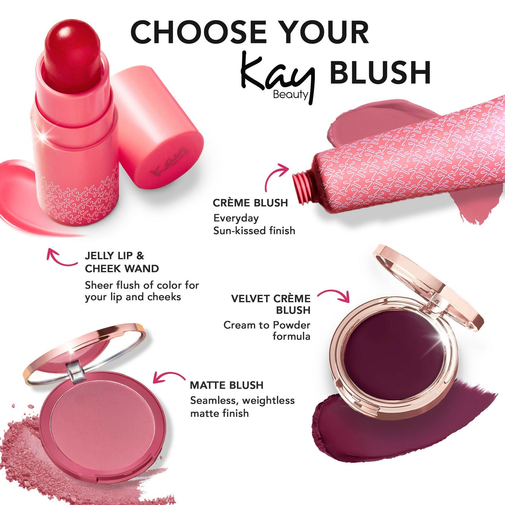 Kay Beauty Jelly Blush Wand - Cherry Cola