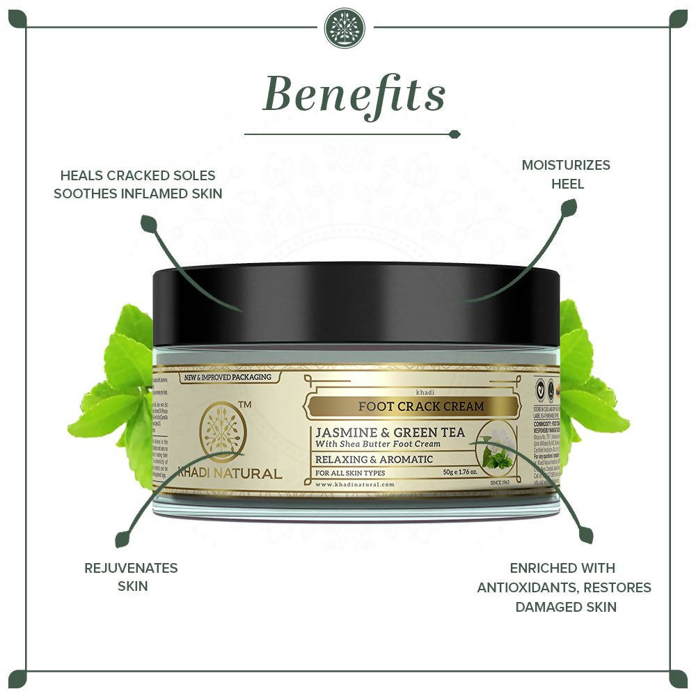 Khadi Natural Jasmine & Green Tea Foot Crack Cream  Grab2Buy Khadi Natural Grab2Buy
