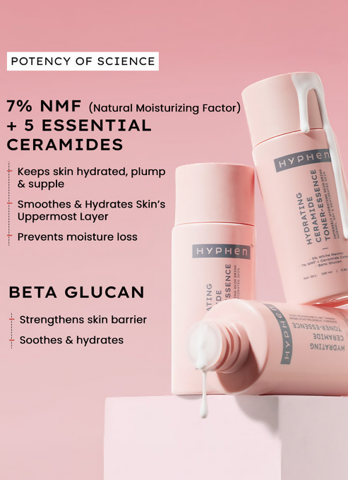 Hyphen By Kriti Sanon 7% Ceramides-Nmf Milky Toner Essence With 5% Glass Skin Blend Of Rice Water Snow Mushroom & Oatmeal 