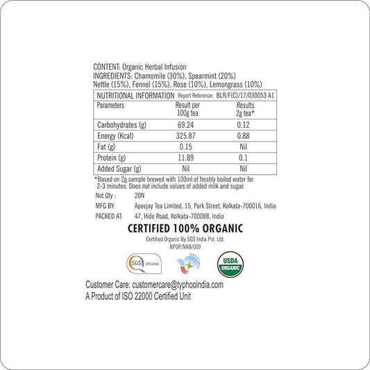 Typhoo Relaxing Organic Night Time Tea Bags - Grab2buy