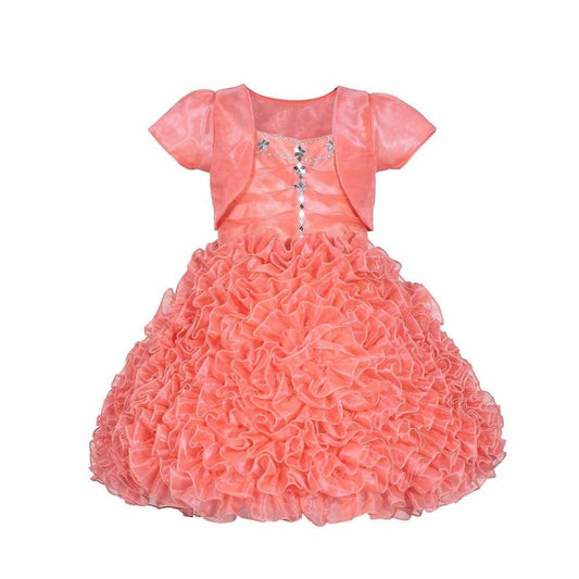 Asmaani Baby Girls Gajri Tissue Net Knee Length Frock ( AS-DRESS_22151) - Grab2buy