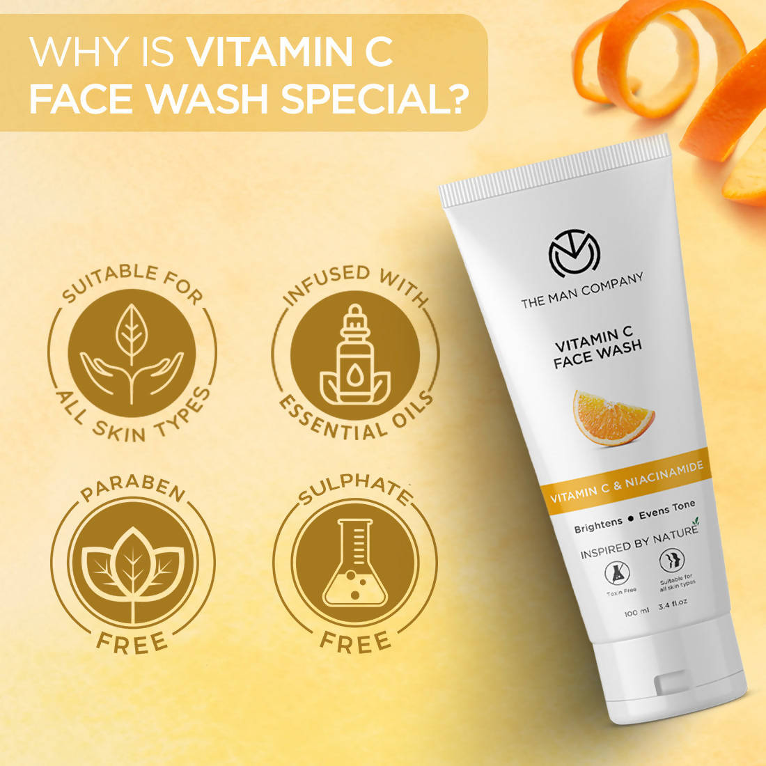 The Man Company Vitamin C Face Wash  Grab2Buy The Man Company Grab2Buy